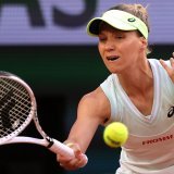 Viktorija Golubic, ici à Roland-Garros le 26 mai dernier, n'a pas réussi à enchaîner après ses deux victoires en qualifications à Eastbourne. KEYSTONE/EPA/TERESA SUAREZ